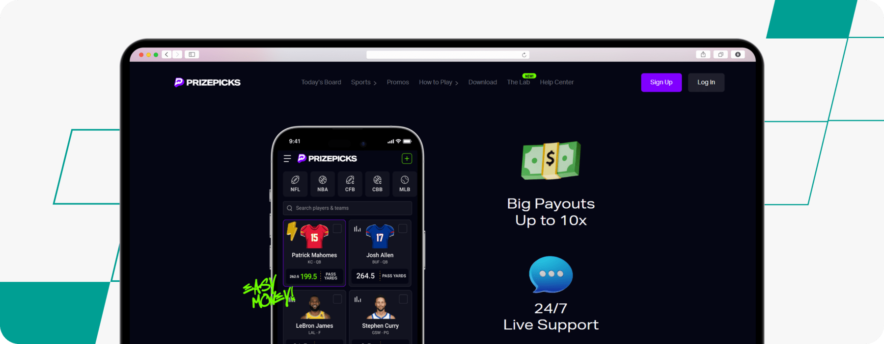 prizepicks app page screenshot