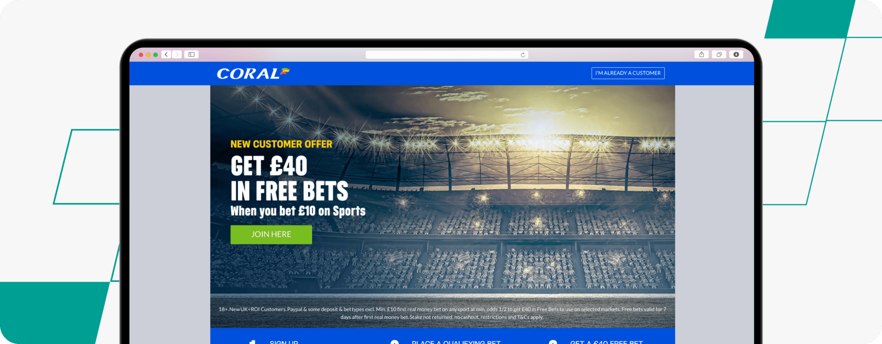 Coral Free Bets Web Screenshot