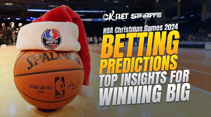 A Ball of basketball with a christmas hat with text Nba christmas games
