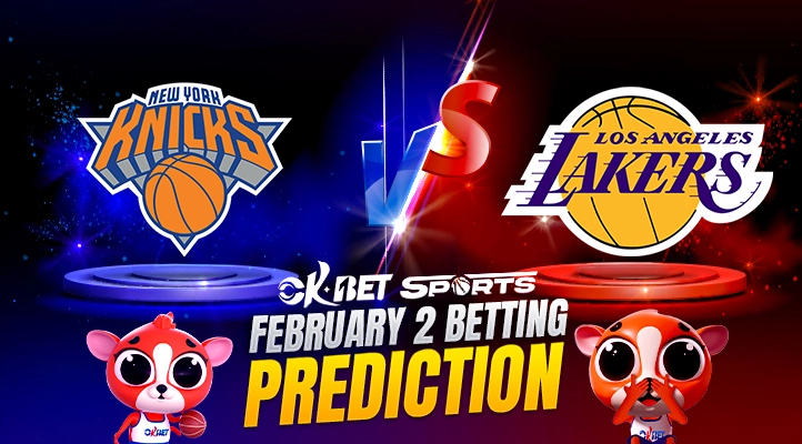 new york knicks vs los angeles lakers a logo of 2 nba teams