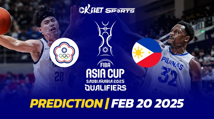 a basketball match between philippines vs chinese taipei a man holding a ball with two man defenders